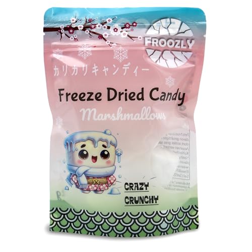 Froozly Freeze-Dried Marshmallows 42g | Gefriergetrocknete Candy Marshmallows mit Crunch | Luftig, Süß & Knusprig | Ideal als Snack, Topping oder Geschenk