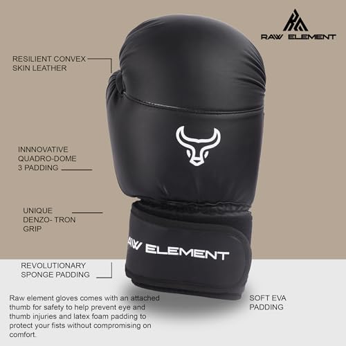 Image of Training & Sparring Gloves | Boxing, MMA, Muay Thai | Thumb Support, Wrist Wrap & Grip Bar | Unisex | Durable & Padded