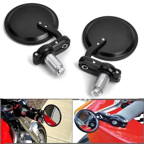 Espejos retrovisores moto redondos plegables para manillar de 7/8 pulgadas 5