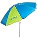 AKTIVE Sombrilla playa 220 cm, 8 varillas fibra de vidrio, Mástil aluminio 28/32 mm, Protección UV50+, Sistema inclinable, Ventilación superior, Funda transporte (62438)