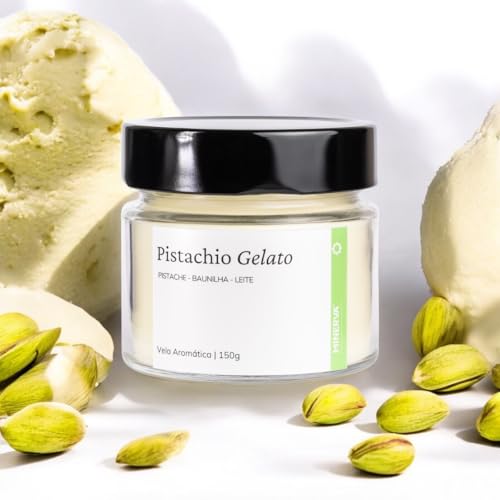 MINERVA - Vela Aromatica Artesanal Perfumada - 150g (Pistachio Gelato)