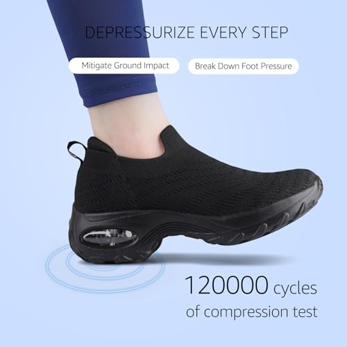 STQ Walking Shoes for Women Slip On Shoes with Arch Support Lightweight Cushioned Sock Sneakers4