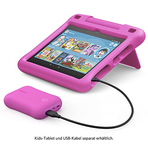 Tragbares Ladegerät für Kinder, „Made for Amazon“, für Fire Kids Edition- und Fire Kids Pro-Tablets, rosa – Ansicht 2