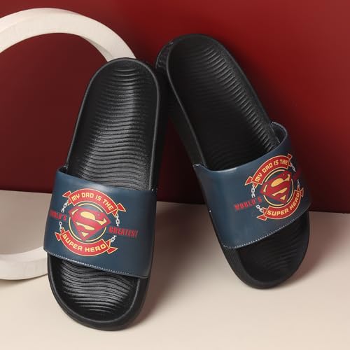 Image of YOHO Sliders for Men | Comfortable and Lightweight Slides | WB Cartoon & Comic Characters: Batman,Superman,Tom & Jerry,Rick & Morty,Big Bang Theory, Friends and Scooby Doo for Boys