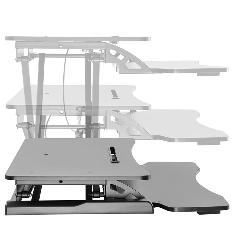 Rife Instant Standing Desk Sit-Stand Desk Converter for Laptop, 1 or 2 Desktop, Stepless Any Height Lock Height Adjustable, Ergonomic, Gas Spring,... - Image 5