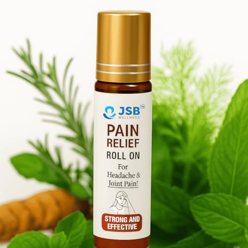 Image of JSB Stress Relief Oil Roll On for Massage | Headache Relief | Migraine | Computer Eyes Pain | After Viewing Mobile Screen For Long | Quick Action | Pocket Sized | Easy to Carry | Travel Friendly