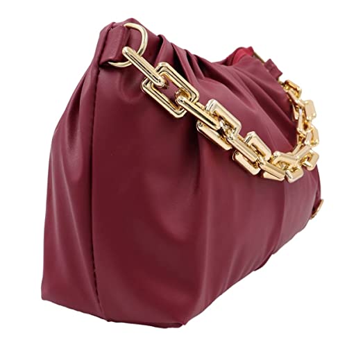 Image of Women's Cloud Shape Sling Bag Trendy Fashion Shoulder Bag Chain Handle Crossbody Bag for Girls