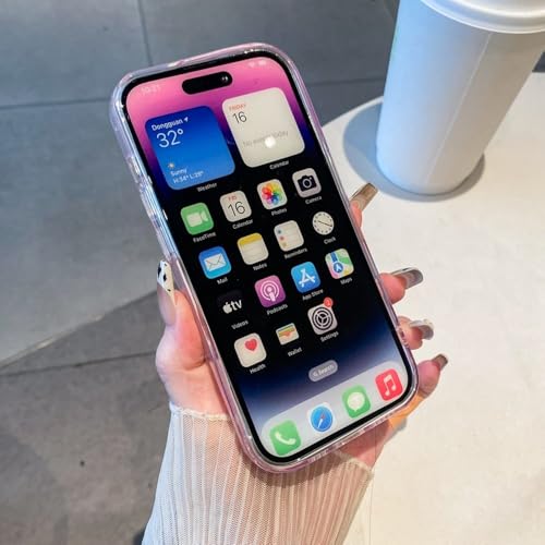 Étui portefeuille transparent pour iPhone 16 Plus en silicone souple vert fluo