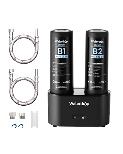 Waterdrop DLA Under Sink Water Filter, No Drilling Required, Reduces Chlorine, PFAS, Bad Taste/Odor,...