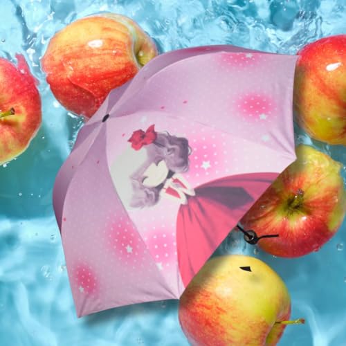 Image of KEKEMI 3 Fold Plain Pipine Umbrella for Men & Women