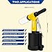 FICHFOYE Heavy Duty Pneumatic Rivet Gun, 3916lbs Rivet Gun Set- 3/32