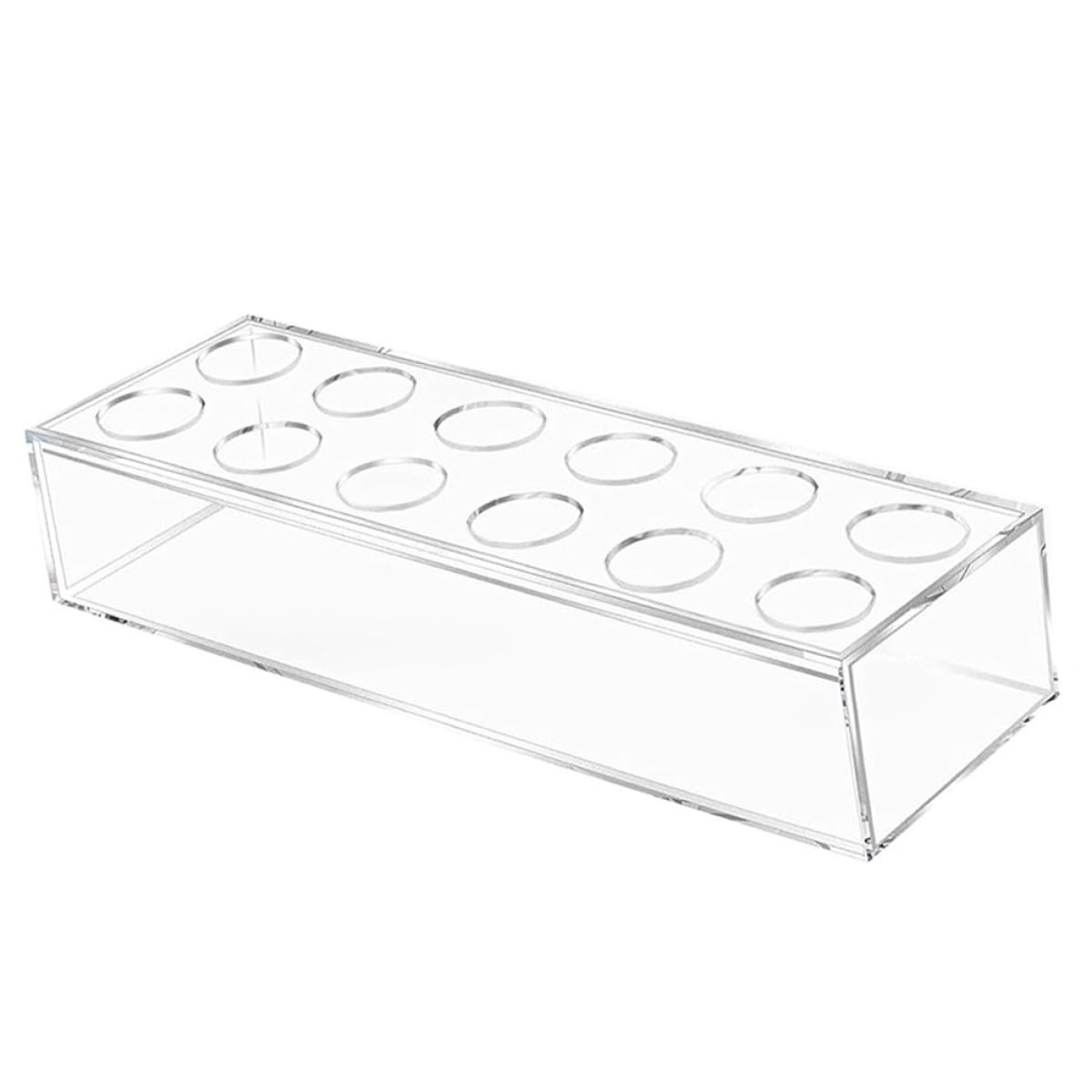 Jarrón para arreglos florales acrílico rectangular estable de 12 agujeros