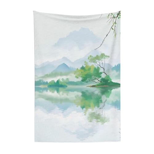 EGDSIHAE Manta de forro polar de franela de 100 x 150 cm, ropa de cama gruesa de invierno para adultos, cálida manta estilo sherpa para sofá