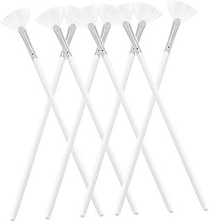 ABOOFAN 8pcs Long Handle Fan Facial Mask Brus...