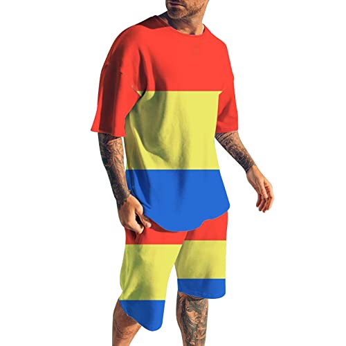 Trainingsanzug 80er Jahre Herren 5XL Sportanzug für Herren T-Shirt und...