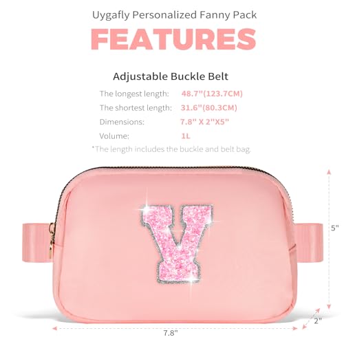 Image of Uygafly Gift for Teen Girls Kids Daughter Her - Birthday Gifts for 3 4 5 6 7 8 9 10 11 12 13 Year Old Girls,Fanny Pack Crossbody Bag Purse Belt Bag Cute Trendy Stuff | Peach,V