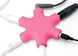 CONEXIÓN 1 A 5 - Tiene 6 conexiones donde cada puerto puede ser entrada o salida utilice el conector múltiple como un cable de extensión para sus headphones y conectar hasta 5 dispositivos de audio con el Multi Jack.