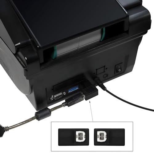 Image of 4-Piece USB 2.0 Type-B Printer Adapter; 90 Degrees USB B Male to Type-B Female; For Printer, Scanner, Mobile HDD & More