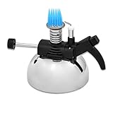 Mike’s Super Burner Tabletop Cigar Lighter – Adjustable Butane Torch with Extra-Large Tank, Chrome Finish, Wind-Resistant, Refillable