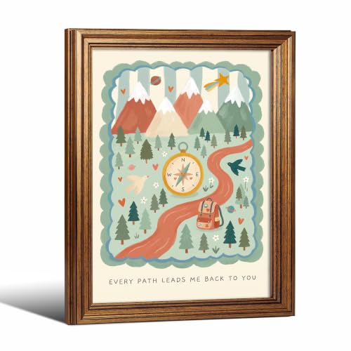 FoxUncle Nature Landscape Wall Art Cute Whimsical Mountain Forest