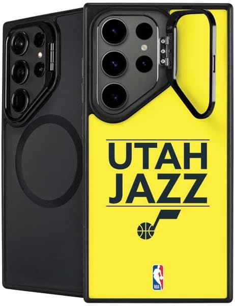 Skinit Kickstand Phone Case Compatible with Galaxy S25 Ultra - Officially Licensed NBA Utah Jazz Standard - Yellow Design