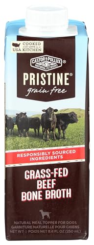 Castor & Pollux Pristine Grass-Fed Beef Bone Broth Dog Food Topper, 8.4 FZ
