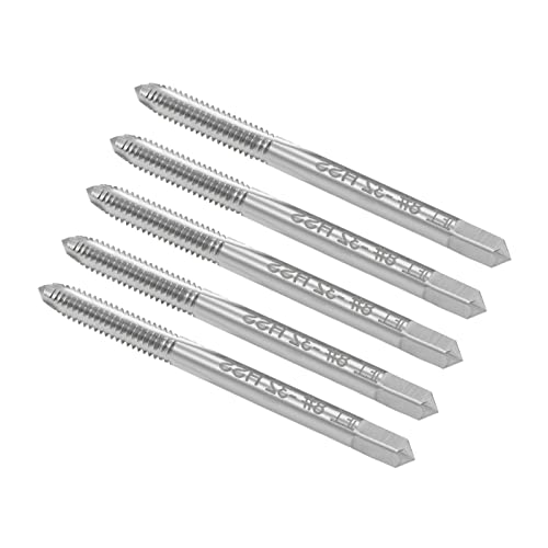 CoCud Thread Milling Taps, 8#-32 UNC Thread 2B, High Speed Steel Machine 3 Straight Flutes Screw Threading Tool - (Applications: for Tapping Drilling Machine), 5-Pieces