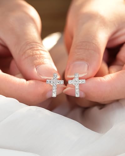 Cross Earrings Communion Confirmation Gifts for Girls Christian Jewerly Gifts for Women Girls4