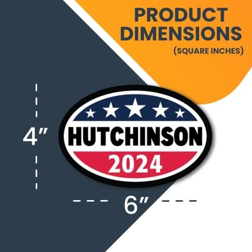 Miniatura 2 de Magnet Me Up ASA Hutchinson - Calcomanía magnética del partido político republicano 2024, 4 x 6 pulgadas, imán automotriz resistente para automóvil,