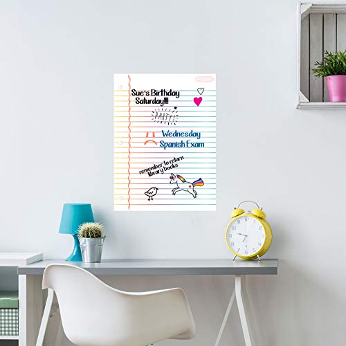 Tableau blanc Crayola grand format style feuille de cahier pour école