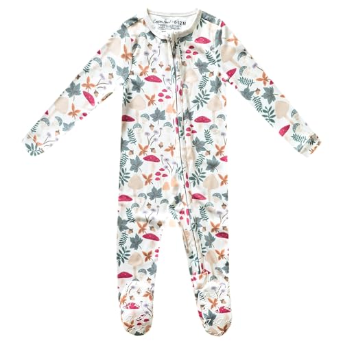 Image of Copper Pearl Baby Zip-Up Footie Pajamas - Soft Stretchy Sleep and Play Footies for Boys and Girls
