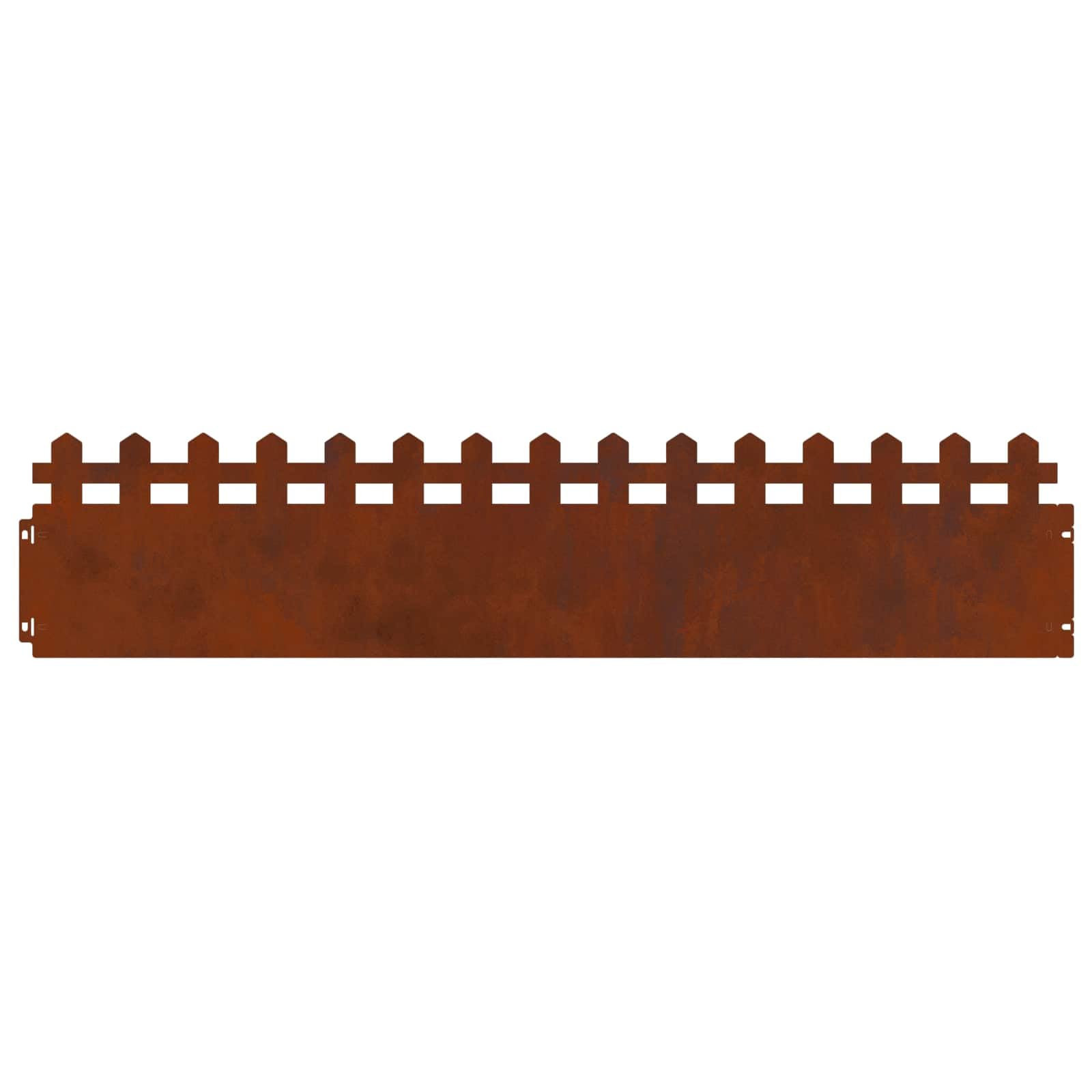 Lot de 20 bordures de pelouse en métal pour parterres de jardin et chemins - 103 x 0,05 x 22 cm - Pour un aménagement de jardin texturé
