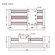 Zeberoxyz 200mm Länge Effektive Reise Dual Optische Achse Manueller Schiebetisch Linear Rail Guide Kugelschraube SFU1605 mit Handrad für Nicht-Standard-Automatisierung,CNC-Ausrüstung Transformation