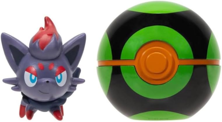 Miniatura 2 de Pokemon Pokeball Clip N' Go y figura de Zorua de 2 pulgadas Juguete con licencia oficial 2023 Adjuntar a tu juego de cinturón Clip N' Go Figura de