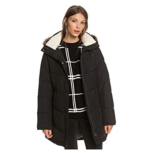 Roxy Ellie doudoune longue imperméable pour femme manteau hiver noir