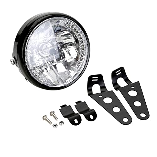 Phare de moto de 7 pouces, projecteurs à LED, projecteur de moto, feux de clignotant avant avec support de montage