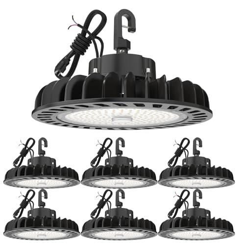 Image of HYPERLITE LED High Bay Light 150W 21,750lm 5000K 1-10V Dimmable UL Listed US Hook 5' Cable Alternative to 650W MH /HPS for Gym Factory Warehouse 6-Pack
