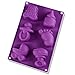 Produktbild Silikonform mit Baby, Muffinform, Backform 3D, Silikonform Baby Shower, Brownieform, 29cm x 17cm x 3,5cm, Taufe, Cupcake, Eiswürfel, Party, Kuchen, Schokolade, Seife, Farbe: Lila