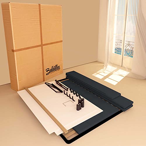 Baldiflex Einzelbett mit Aufbewahrungsbox Dublin aus Kunstleder, Lattenrost für Einzelbetten 160 x 200 cm, elegantes Kopfteil, dunkelgrau – Bild 7