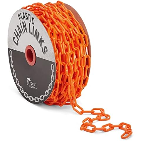 Stockroom Plus 100 Foot Orange Plastic Chain Safety Barrier Cover