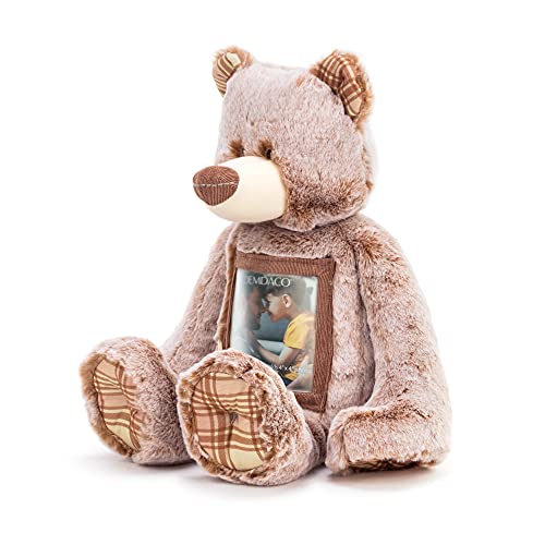 DEMDACO Here to Hug Photo Natural Brown 12 inch Plush Polyester Stuffed Animal Bear - Image 5