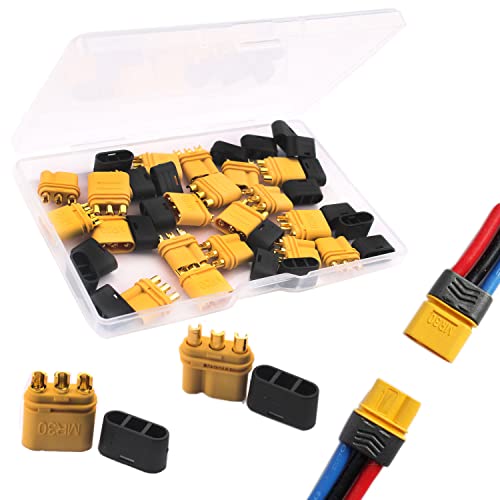LINSYRC 5 Pièces Adaptateur de Connecteurs Mâle Deans T a Connecteurs Femelle XT30 pour Chargeur de Batterie RC Lipo NiMH