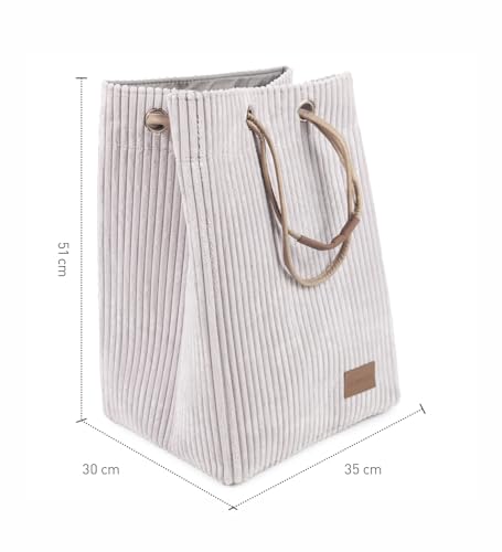 Image of OBSESSIONS Compact and Durable Foldable Laundry Basket ? Maximize Space with a Multi-Storage Design, Easy to Use and Travel-Friendly, Brown Color,Dimensions (W)30 x (L)35 x (H)51 cm