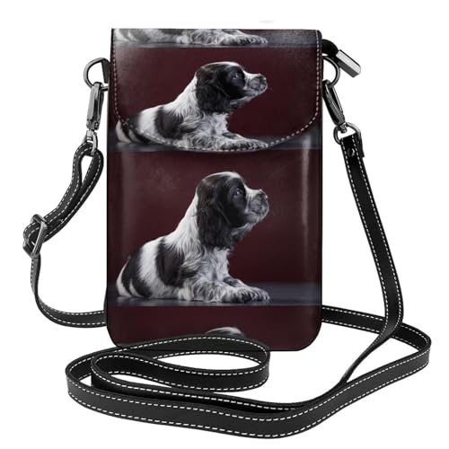 Porte-téléphone femme Cocker Spaniel et portefeuille cuir PU cartes
