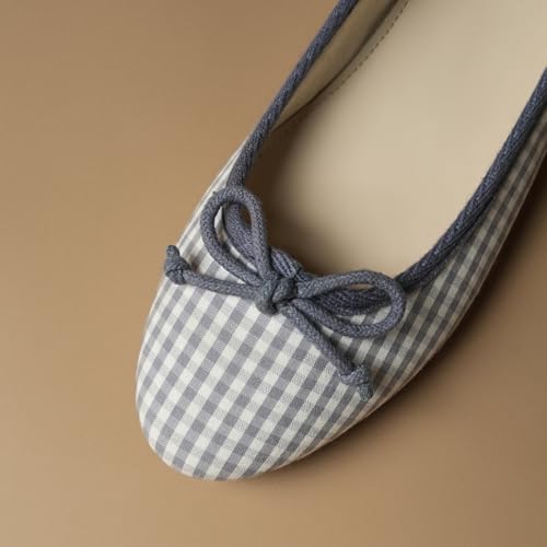 Image of Theater Swans Casual Ballet Flats for Women | Stylish Slip-on Ballerina with Bow Detail | Lightweight Comfortable Footwear with Cushioned Insole