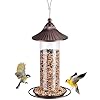 Bird Feeder Wild Bird Feeders Easy to Fill Small Bird Feeder Hanging Bird Feeder for Garden Yard Outside Metal and Plastic 08 LBS Capacity