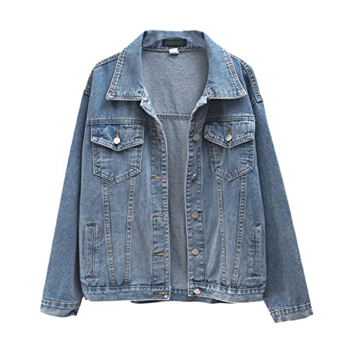 Veste en jean femme coton bleu M : dites adieu aux vestes de mi-saison trop serrées