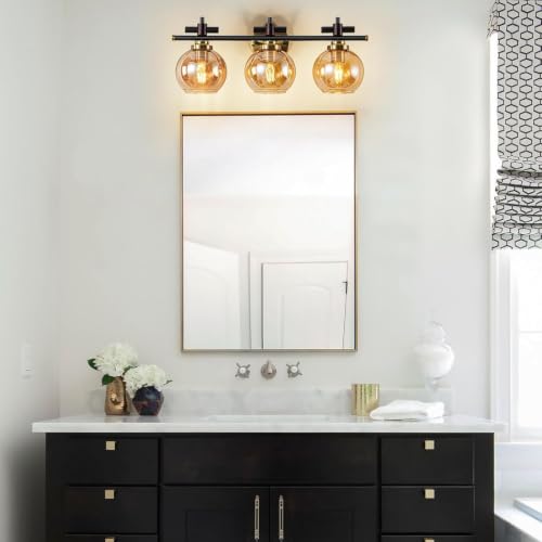 Image of 2 Pack Amber Glass Shades, Globes Lampshades Replacements 1.65 In Fitter 7.5 In Diameter Transparent Bubble Glass Lamp Shades Covers for Light Fixtures with Chandelier Wall Sconces Pendants
