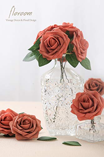 Floroom Artificial Flowers 25Pcs Real Looking Dusty Pinky Cedar Foam Fake Roses With Stems For Diy Wedding Bouquets Bridal Shower Centerpieces Floral Arrangements Party Tables Home Decorations #TOP1