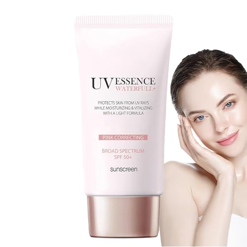 Loción solar Tone-Up | Loción facial SPF 50+ | Loción SPF 50+ no grasosa, loción solar iluminadora hidratante | Loción solar tonificante portátil para protección solar